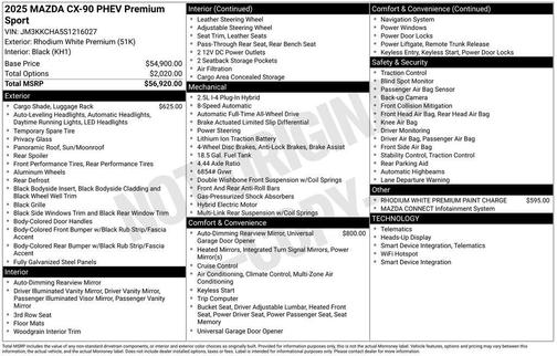 2025 Mazda CX-90 PHEV Premium Sport