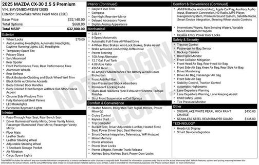 2025 Mazda CX-30 Premium Package