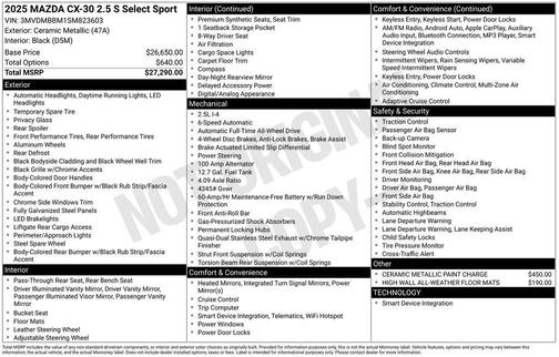 2025 Mazda CX-30 Select