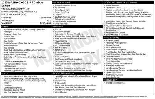 2025 Mazda CX-30 2.5 S Carbon Edition