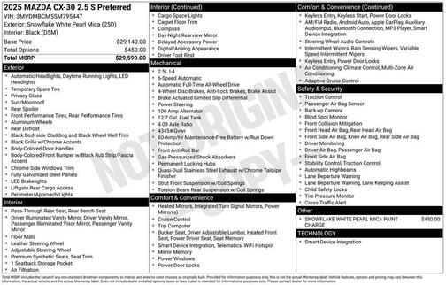 2025 Mazda CX-30 2.5 S Preferred Package