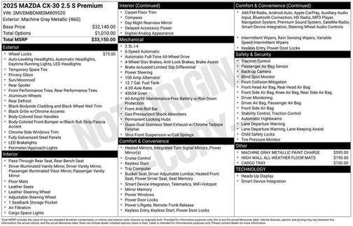 2025 Mazda CX-30 Premium Package