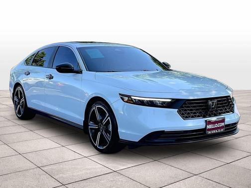 Platinum White Pearl 2025 Honda Accord Hybrid Sport