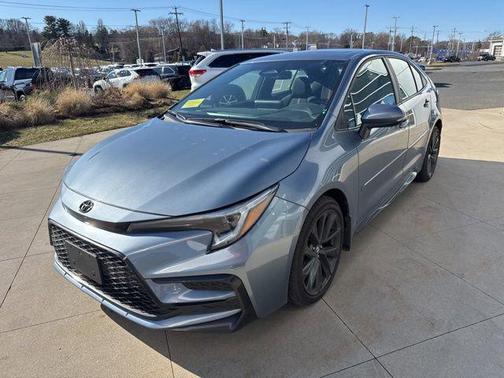 Celestite/Midnight Black Metallic 2024 Toyota Corolla SE