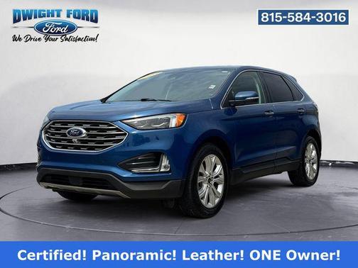 Atlas Blue Metallic 2023 Ford Edge Titanium