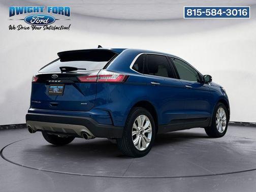 Atlas Blue Metallic 2023 Ford Edge Titanium
