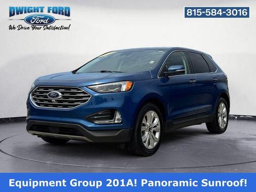Atlas Blue Metallic 2023 Ford Edge Titanium
