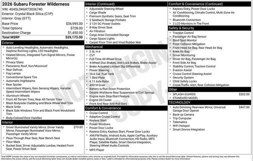 2026 Subaru Forester Wilderness