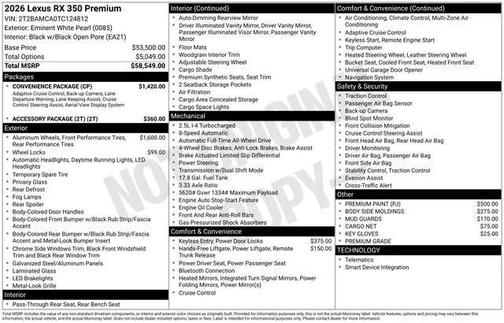 2026 Lexus RX 350 Base