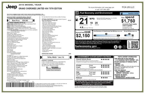 2016 Jeep Grand Cherokee Limited