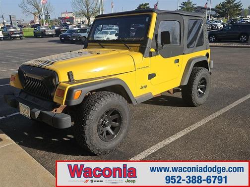 Solar Yellow Clearcoat / Black Hard Top 2000 Jeep Wrangler SE