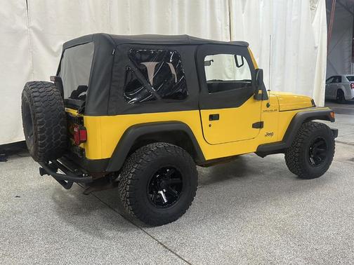 Solar Yellow Clearcoat / Black Hard Top 2000 Jeep Wrangler SE
