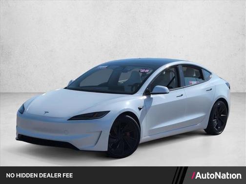 Pearl White Multi-Coat 2025 Tesla Model 3 Performance