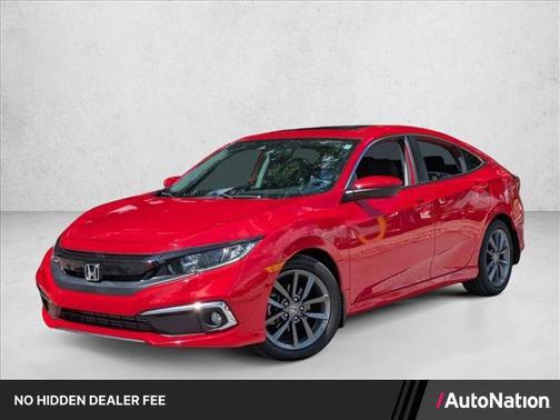 Platinum White Pearl 2019 Honda Civic EX
