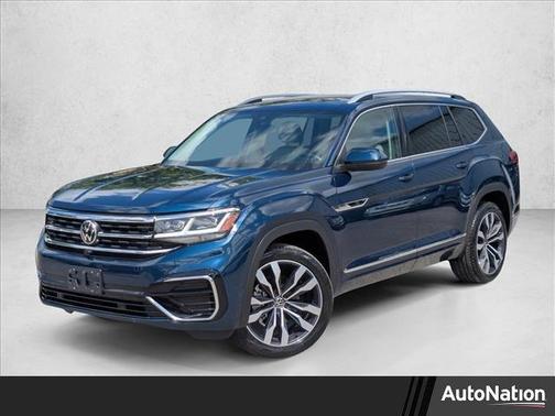 Tourmaline Blue Metallic 2022 Volkswagen Atlas 3.6L SEL Premium