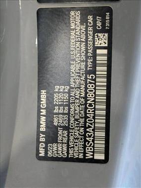 Brooklyn Grey Metallic 2024 BMW M4 Competition xDrive