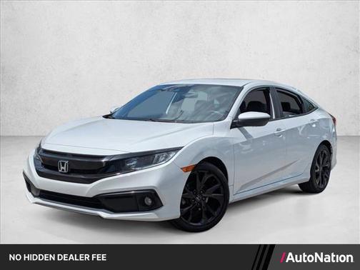 Platinum White Pearl 2019 Honda Civic Sport
