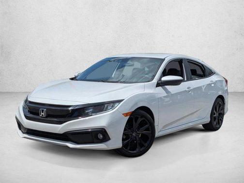 Platinum White Pearl 2019 Honda Civic Sport