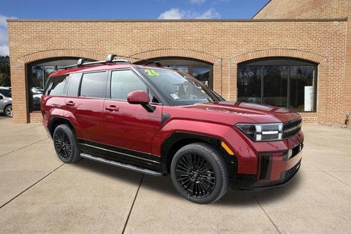 Red 2026 Hyundai SANTA FE HEV Calligraphy