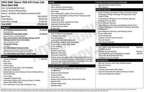2023 GMC Sierra 1500 AT4