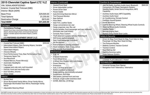 2015 Chevrolet Captiva Sport LTZ