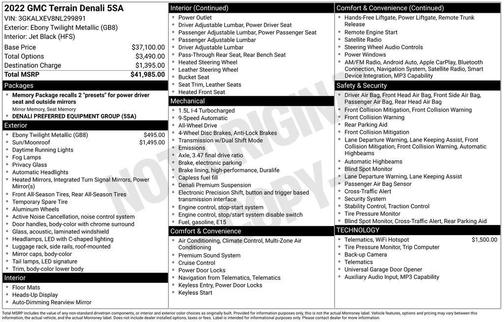 2022 GMC Terrain Denali
