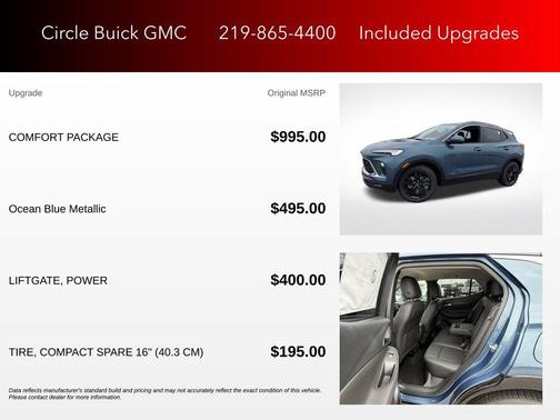 Ocean Blue Metallic 2026 Buick Encore GX Sport Touring