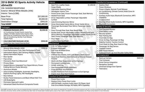 2016 BMW X5 xDrive35i