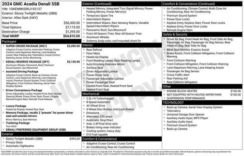 2024 GMC Acadia Denali