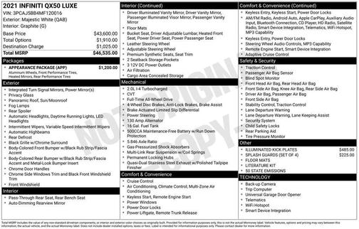 2021 INFINITI QX50 Luxe