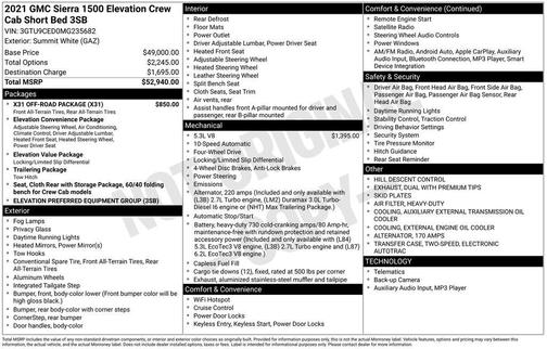 2021 GMC Sierra 1500 Elevation