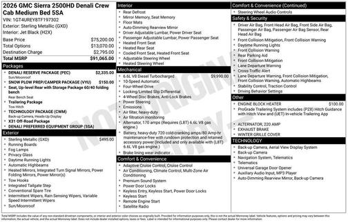 2026 GMC Sierra 2500 Denali