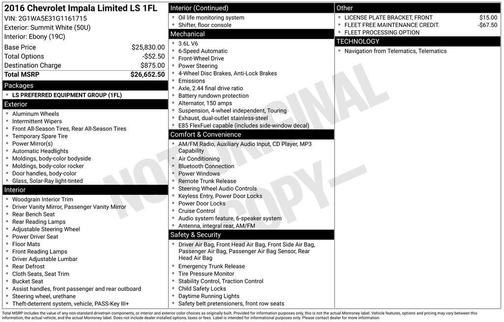 2016 Chevrolet Impala Limited LS