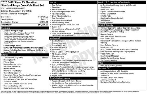 2026 GMC Sierra EV Elevation