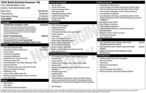 Satin Steel Gray Metallic 2022 Buick Envision Essence
