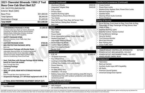 2021 Chevrolet Silverado 1500 LT Trail Boss