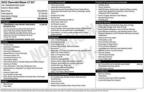 2022 Chevrolet Blazer 2LT