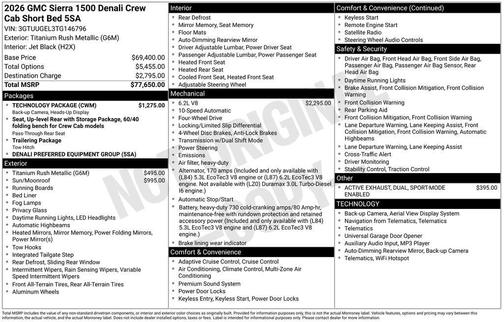 2026 GMC Sierra 1500 Denali