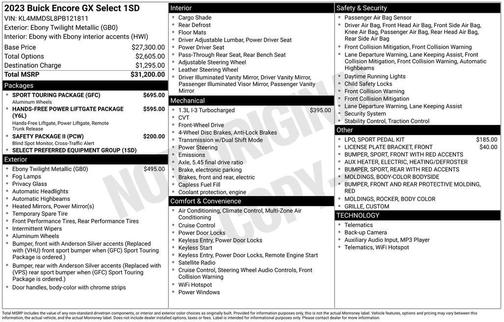 Ebony Twilight Metallic 2023 Buick Encore GX Select