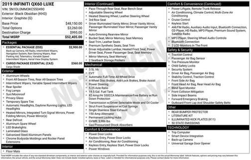 2019 INFINITI QX60 Luxe