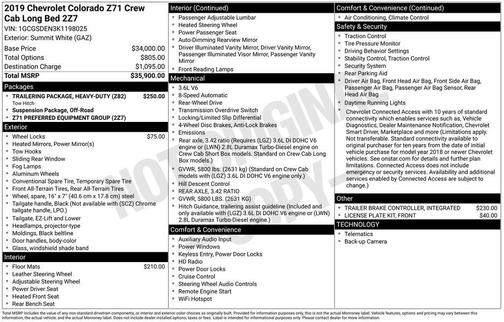 2019 Chevrolet Colorado Z71