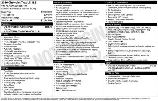 2016 Chevrolet Trax LS