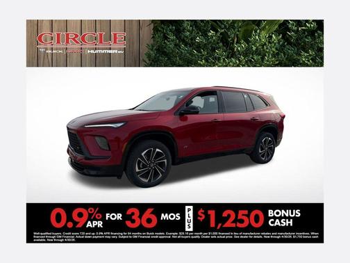 Cherry Red Tintcoat 2026 Buick Enclave Sport Touring