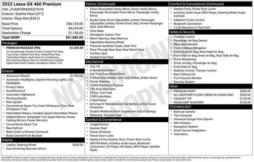 2022 Lexus GX 460 Base
