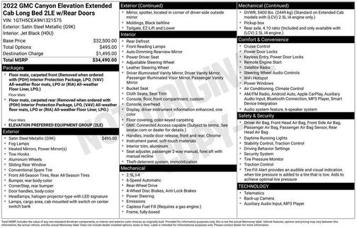 Satin Steel Metallic 2022 GMC Canyon Elevation