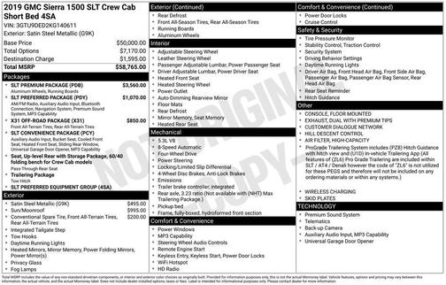 Satin Steel Metallic 2019 GMC Sierra 1500 SLT