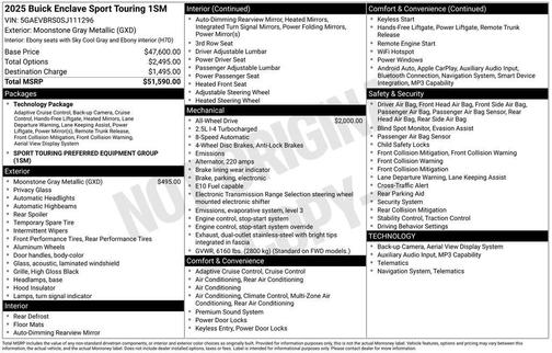2025 Buick Enclave Sport Touring