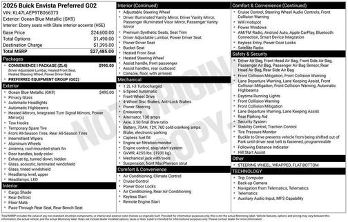 2026 Buick Envista Preferred