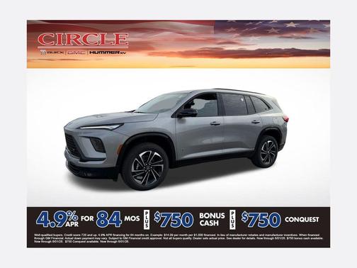 Moonstone Gray Metallic 2026 Buick Enclave Sport Touring