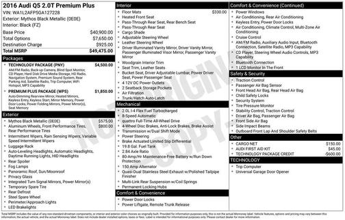 2016 Audi Q5 2.0T Premium Plus